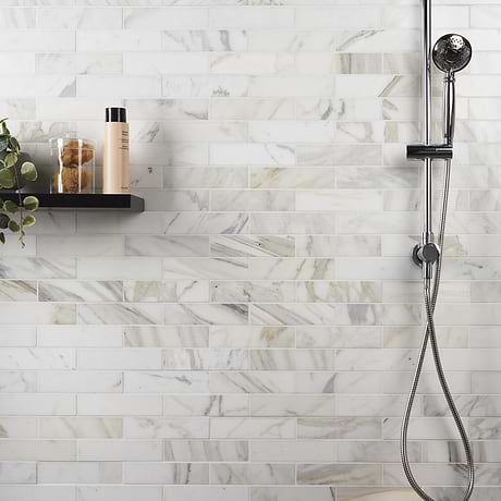 Calacatta Gold 2x8 Polished Marble Subway Tile
