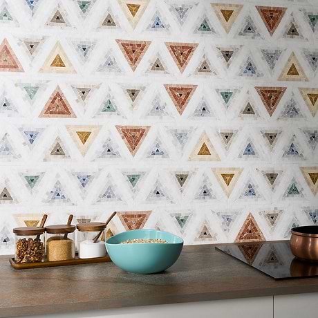 Ako Multicolor Mix 5" Triangle Micro Mosaic Tile