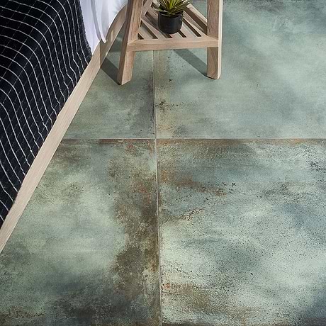Flatiron Aquamarine Green 24x48 Matte Porcelain Tile By Angela Harris