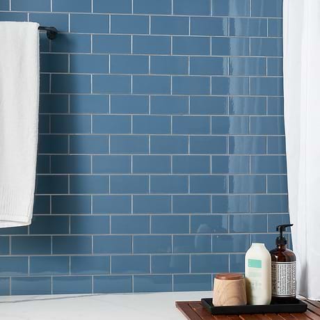 Park Hill Blue 3x6 Polished Porcelain Subway Tile