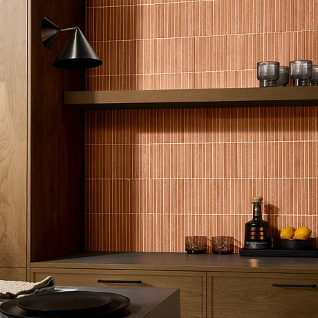 Terra Cortona .5x6 Stacked Matte Terracotta Mosaic Tile