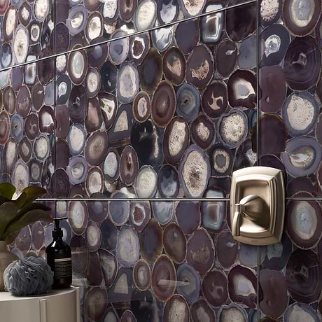 Agate Glass Wisteria Purple 18x36 Polished Glass Tile