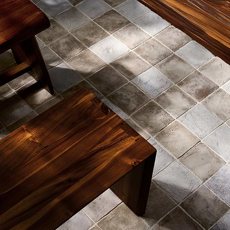 Opera Terracotta Perla 6x6 Square Matte and Pearlized Terracotta Tile by Paula Purroy