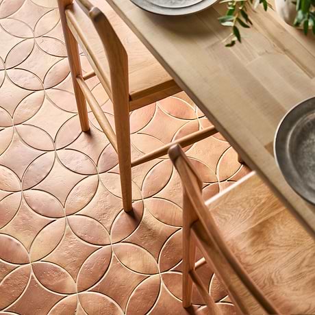 Raval Canyon Terracotta 3x8 Petal and 6x6 Kite Matte Porcelain Tile