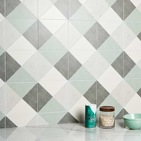 Auteur Plaid Sage Green 9x9 Matte Porcelain