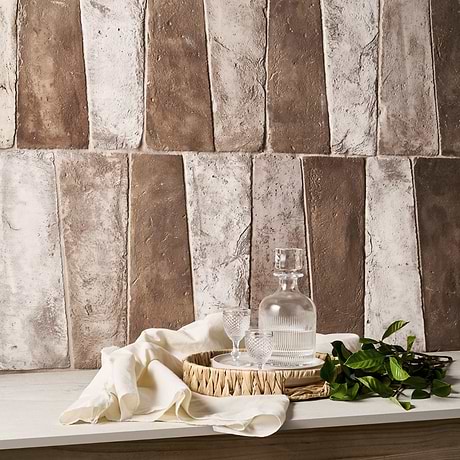 Opera Terracotta Dune 6x18 Trapezoid Matte Terracotta Tile by Paula Purroy