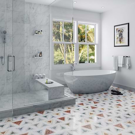 Ako Multicolor Mix 5" Triangle Micro Mosaic Tile