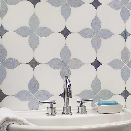 Eveningstar Blue Polished Marble Mosaic