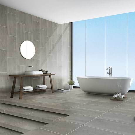 Karo Olive Gray 18x36 Matte Porcelain Tile
