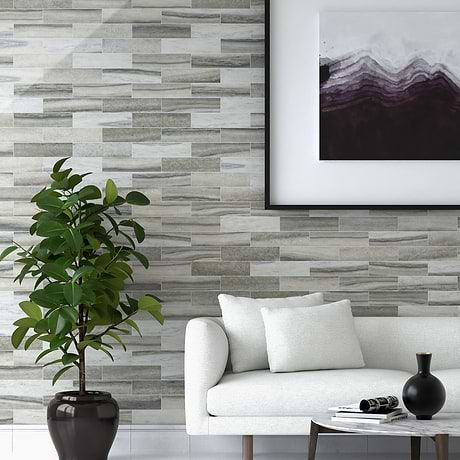 Skyline Gray 3x12 Polished Marble Tile