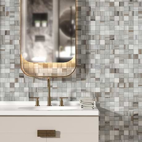 Skyline Gray 2x2 Honed Marble Mosaic Tile