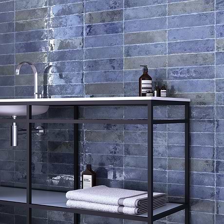 Kalay Blue 3x12 Glossy Ceramic Subway Tile