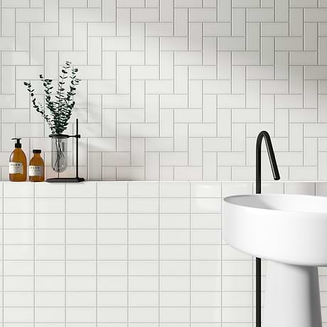 Park Hill White 3x6 Polished Porcelain Subway Tile