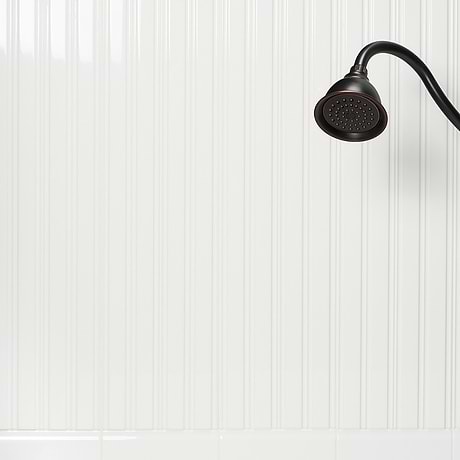 Vivir Panna White 8x32 Polished Ceramic Beadboard