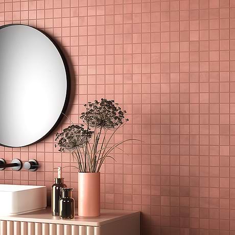 Clay Grace Red 2x2 Matte Porcelain Mosaic