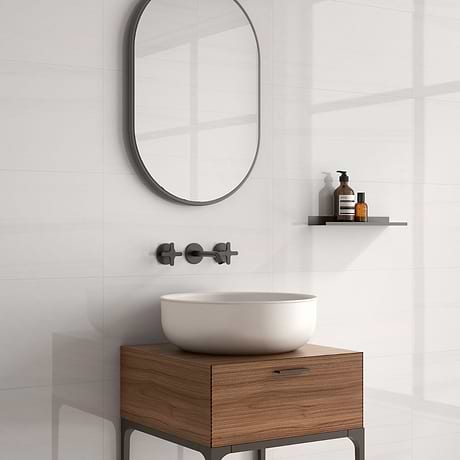 Minera Dolomite Warm White 12x24 Polished Porcelain Tile