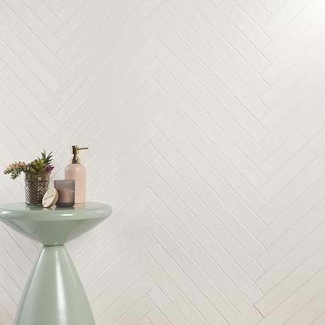 Carolina Cloud White 2X20 Polished Ceramic Tile