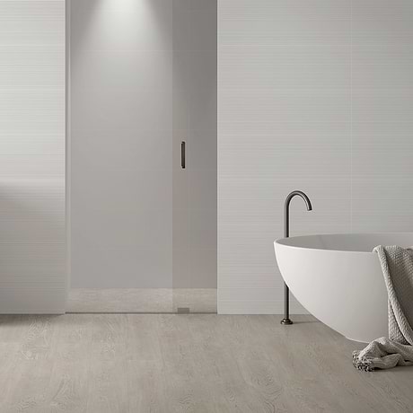 Reverb Linear White 12x36 3D Matte Ceramic Tile