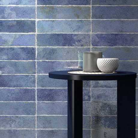 Kalay Blue 3x12 Glossy Ceramic Subway Tile
