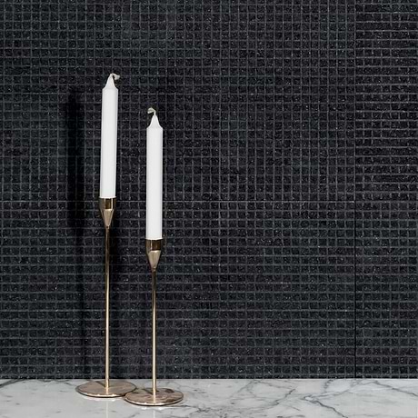 Rakestone Carved Cube Noir Black 12x24 3D Honed Basalt Stone Tile