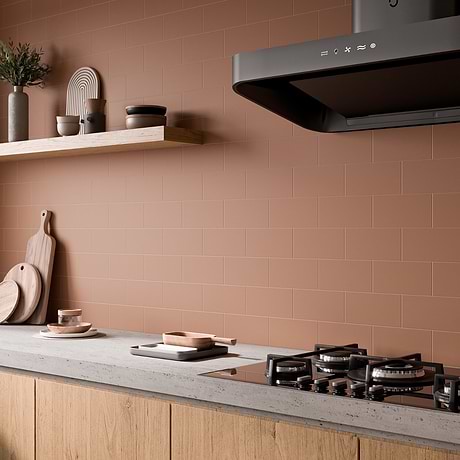 Maddox Terracotta 4x8 Matte Ceramic Subway Tile by Stacy Garcia