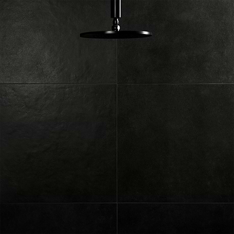 Rethink Leather Black 24x24 Matte Porcelain Tile