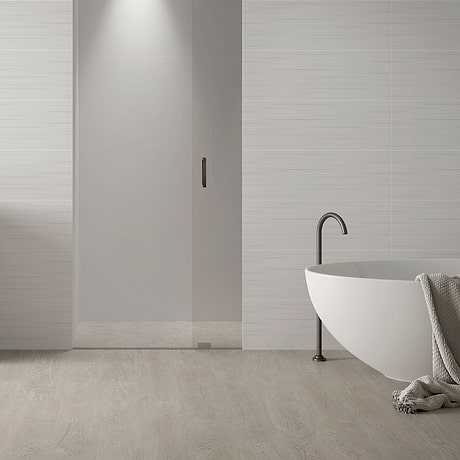 Reverb Multilevel White 12x36 3D Matte Ceramic Tile