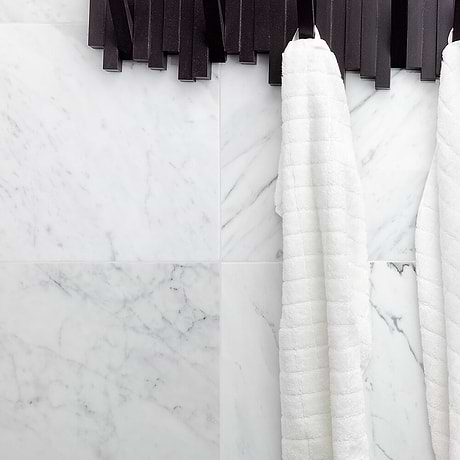 Calacatta Statuario White 12X12 Polished Marble Tile