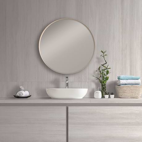 Nashville White 24x48 Travertine Look Polished Porcelain Tile