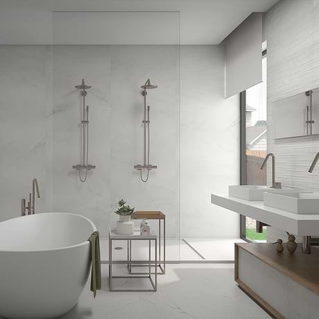 Belvedere Bianco White 30X30 Sem-Polished Porcelain Tile