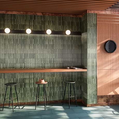 Curve Green Fluted 6x12 3D Glossy Ceramic Tile