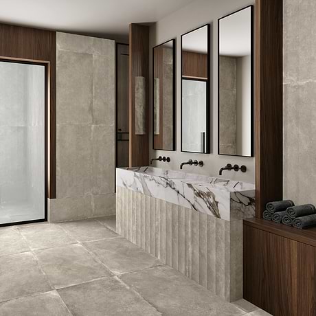 Lucreto Gray 24x48 Concrete Look Matte Porcelain Tile