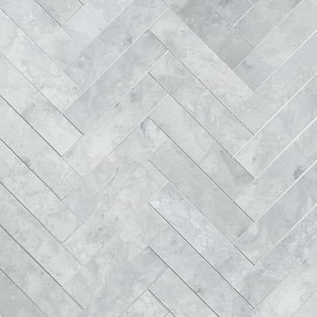 Marmont Smoke White 4.5x18 Polished Antique Mirror Tile