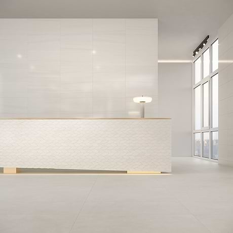 Minera Dolomite Warm White 24x48 Polished Porcelain Tile