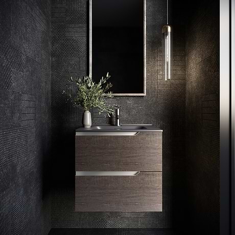 Prints Antracite Black 24x48 Matte Porcelain Tile