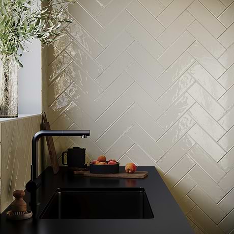 Santa Monica Ivory Beige 4X12 Polished Ceramic Subway Tile