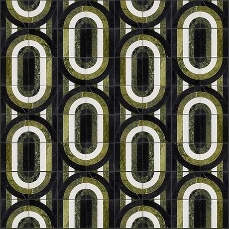 ARC Soul Multicolor 12X12 Polished Marble Mosaic: Pattern 1