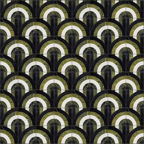 ARC Soul Multicolor 12X12 Polished Marble Mosaic: Pattern 30