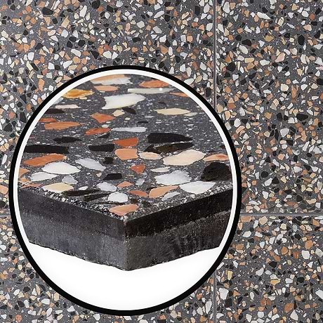 Terrazzo Paradiso Gray 16x16 Polished Terrazzo Tile