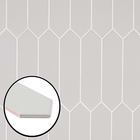 Tehama Crackled Gray 3x12 Hexagon Polished Ceramic Tile