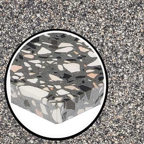 Terrazzo Italy Dolce Mora Gray 24x24 Honed Terrazzo Tile