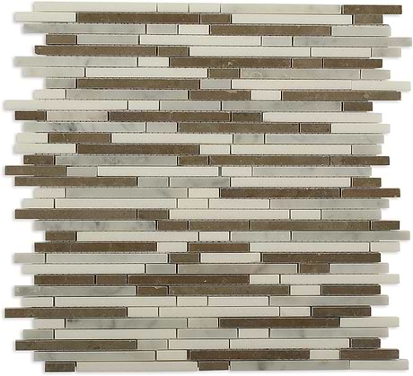Torpedo Alaskan Gray Polished Marble Mosaic