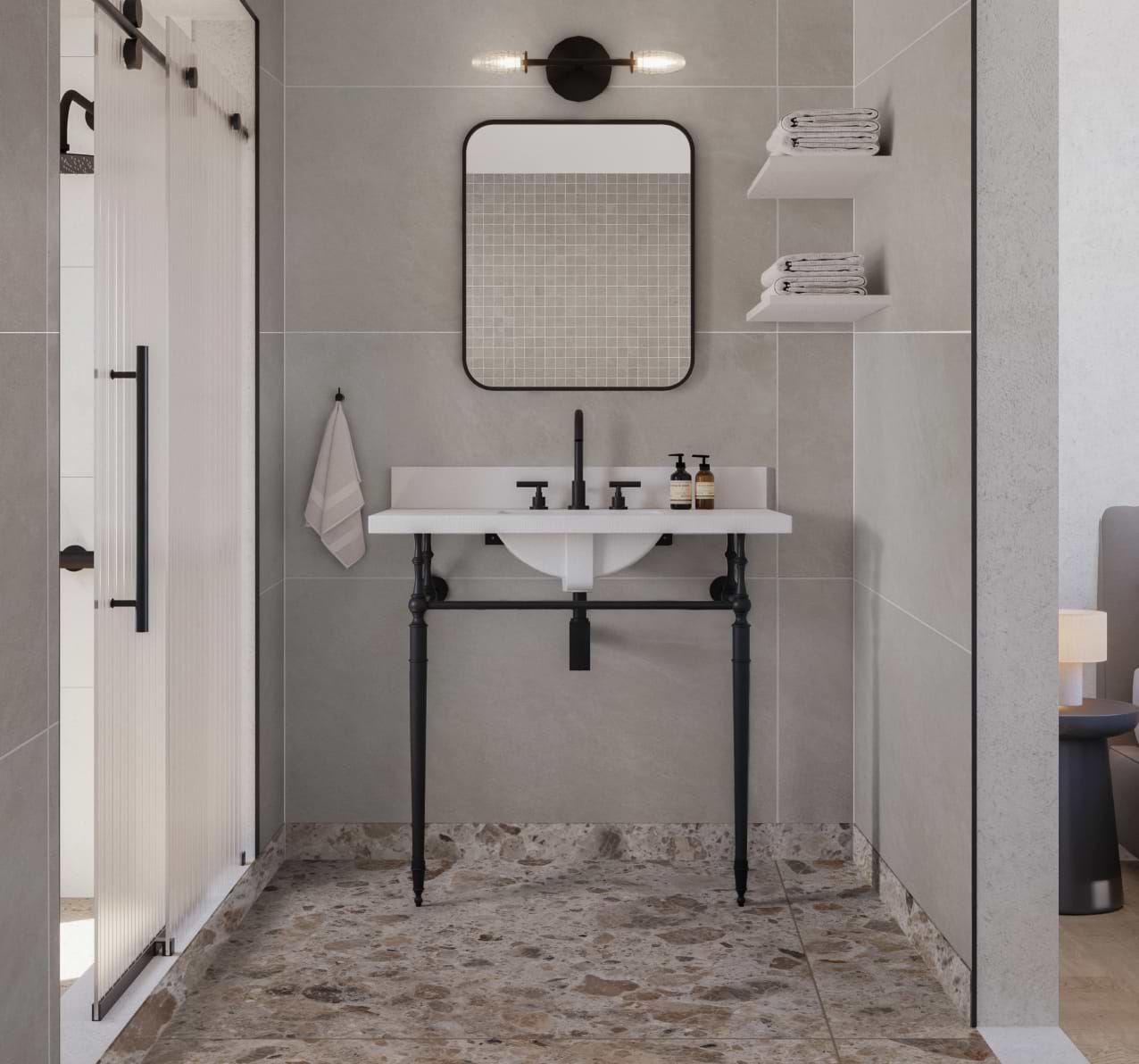 guest room & bathroom