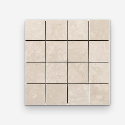 Botticino Extra Light Beige  3x3 Mosaic