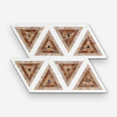 Ako Terracotta Rosa 5" Triangle Micro Mosaic