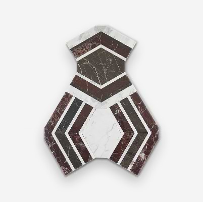 Mezzo Bordeaux Red Mosaic