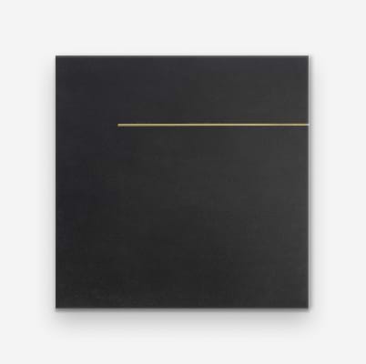 Lines Brass Inlay Black 24x24