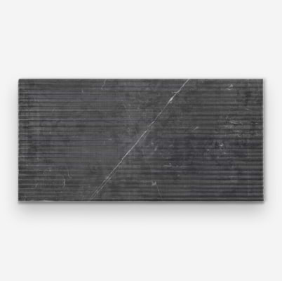 Waves Nero Marquina Black 12x24