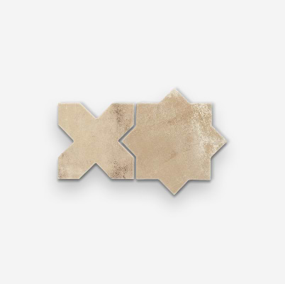 Parma Cotto Brown Matte Star and Cotto Brown Matte Cross 6"