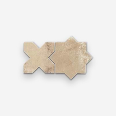 Parma Cotto Brown Matte Star and Cotto Brown Matte Cross 6"